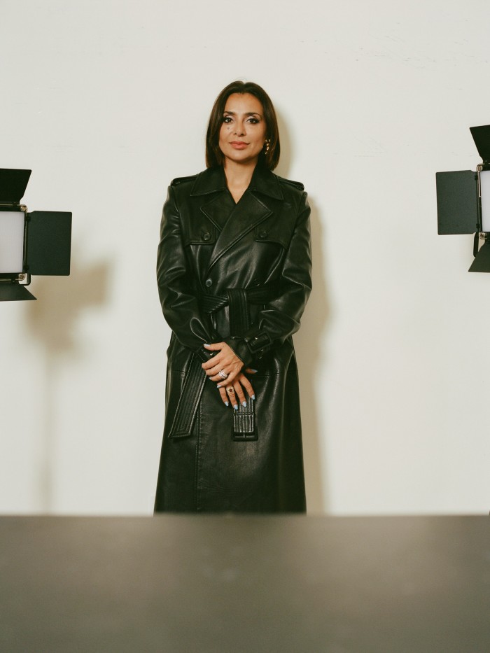 Art adviser Nazy Nazhand at Shirin Neshat’s studio in Brooklyn, New York
