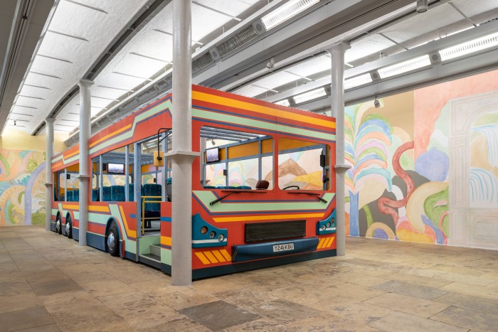 El Autobús by Calero, her “tourist bus” installation, at Tate Liverpool