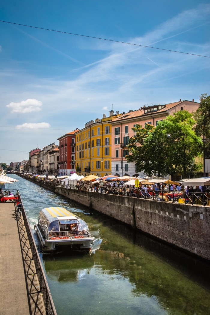 The monthly flea market held on the banks of the Naviglio Grande canal