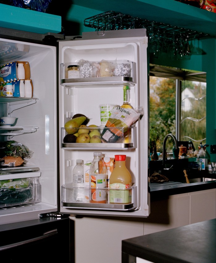 Logan’s fridge always contains organic fruit and veg, juices and kefir