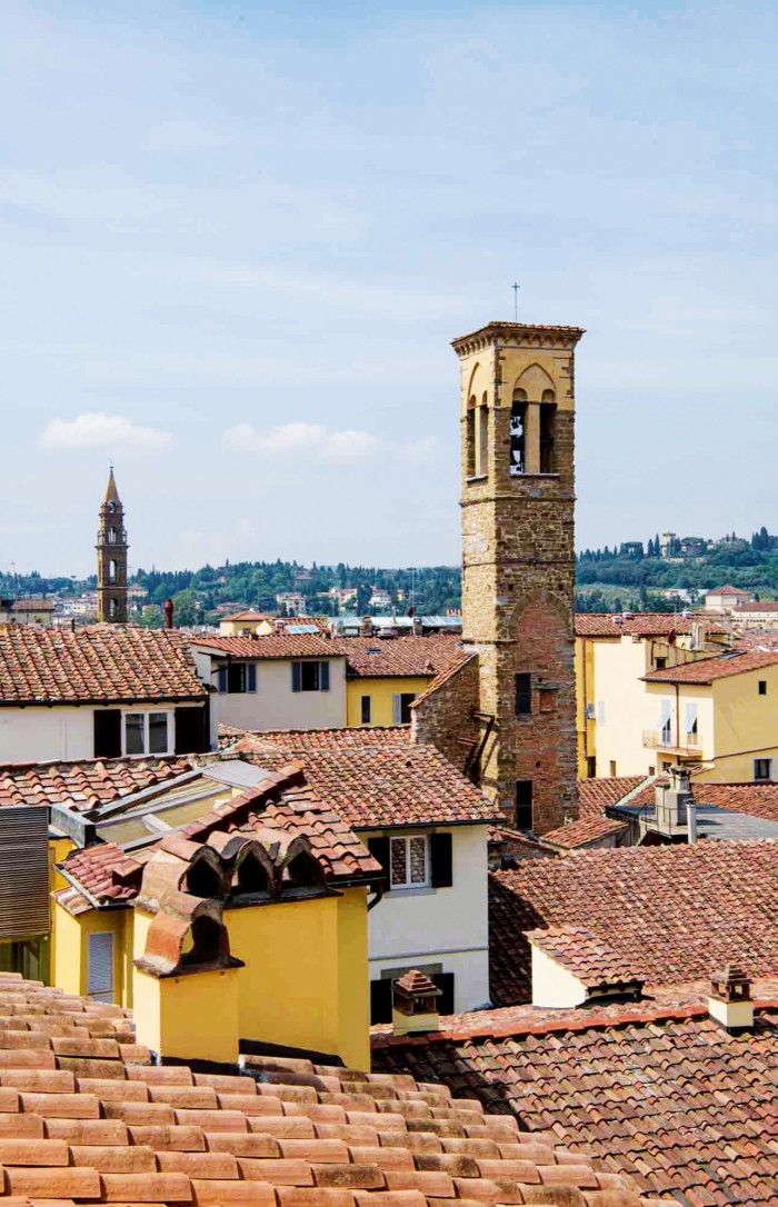 Rooftop views of Florence from the Hotel Il Tornabuoni