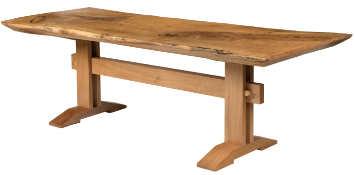 Galloper-Sands live-edge oak dining table, from £8,250