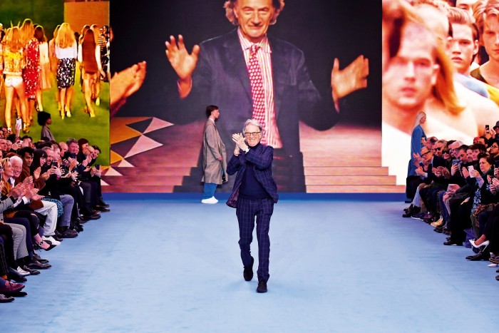 Paul Smith on the runway at Paris Fashion Week, January 2020