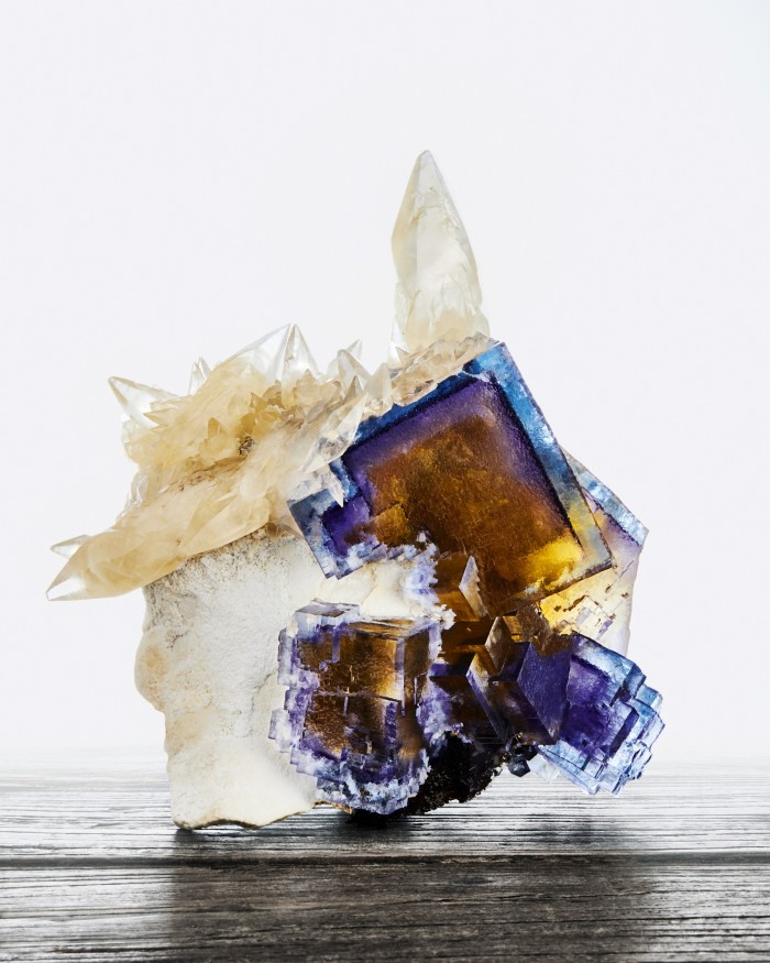 Illinois calcite and fluorite on barite, $61,000, from Wilensky