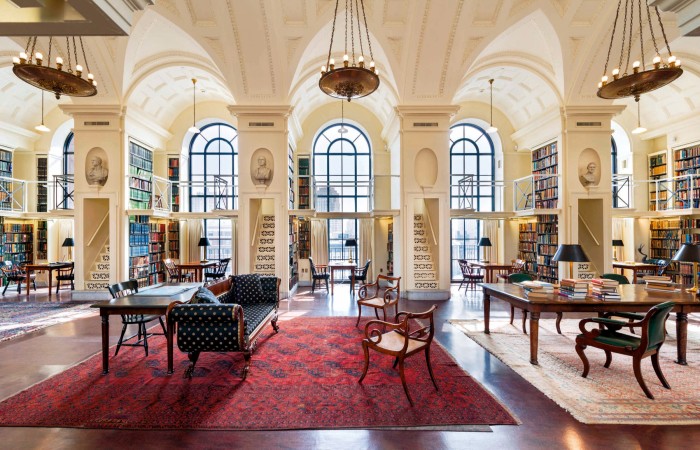 The fifth-floor reading room at the Boston Athenæum