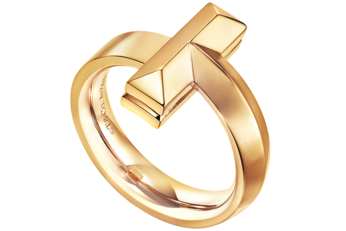 Tiffany & Co 18ct-gold T1 Wide ring, £1,850, tiffany.co.uk