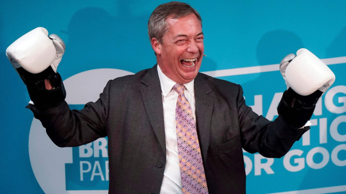 Nigel Farage during the 2019 election campaign