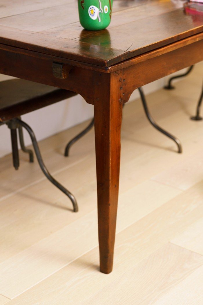 A pearwood table bought at a flea market on Edgware Road