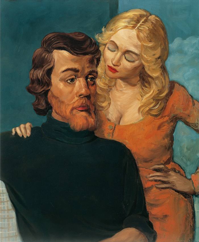 Lovers, 1993, by John Currin (oil on canvas, 86.4cm x 71.1cm)