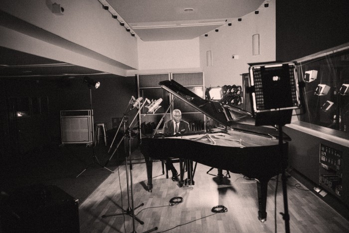 Errol Michael Henry at the piano at Air-Edel Studios