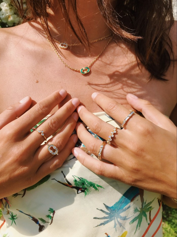 Viltier rings and neckaces from the Magnetic, Rayon and Clique collections