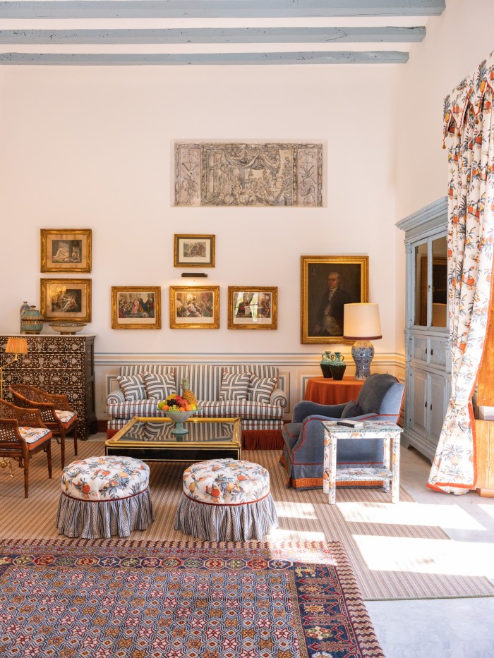 Each of the Grand Suites has original floors, high ceilings and antique furniture and oil paintings