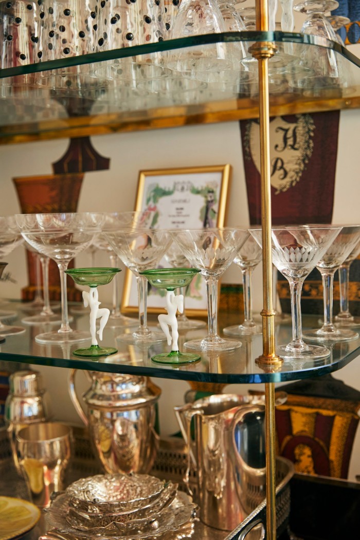 Glassware in the bar