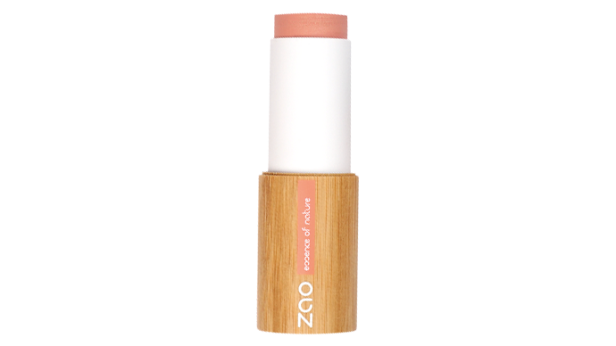 Zao organic vegan blush stick with refillable bamboo packaging, £24.50