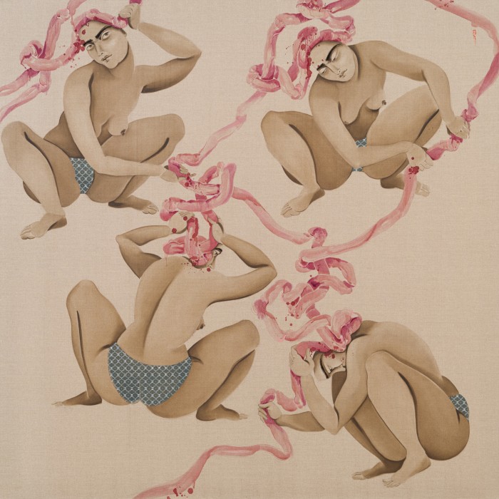 Entanglements with torshi no 2, 2022, by Hayv Kahraman. 