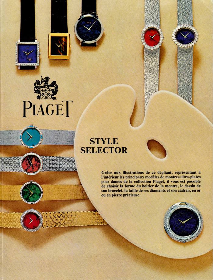 A 1960s catalogue showing Piaget’s Style Selector range