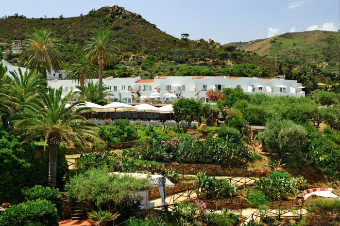 The hotel and gardens at Le Calette