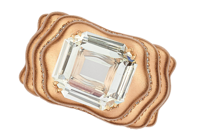 Diamond wave ring by Santi