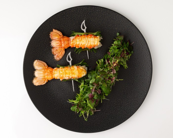 Langoustine with shiso at Burgundy, in Beirut
