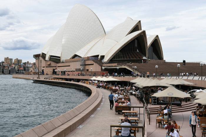 Sydney Opera House: outdoor dining reopened in September and there are hopes cultural events will be able to take place in November