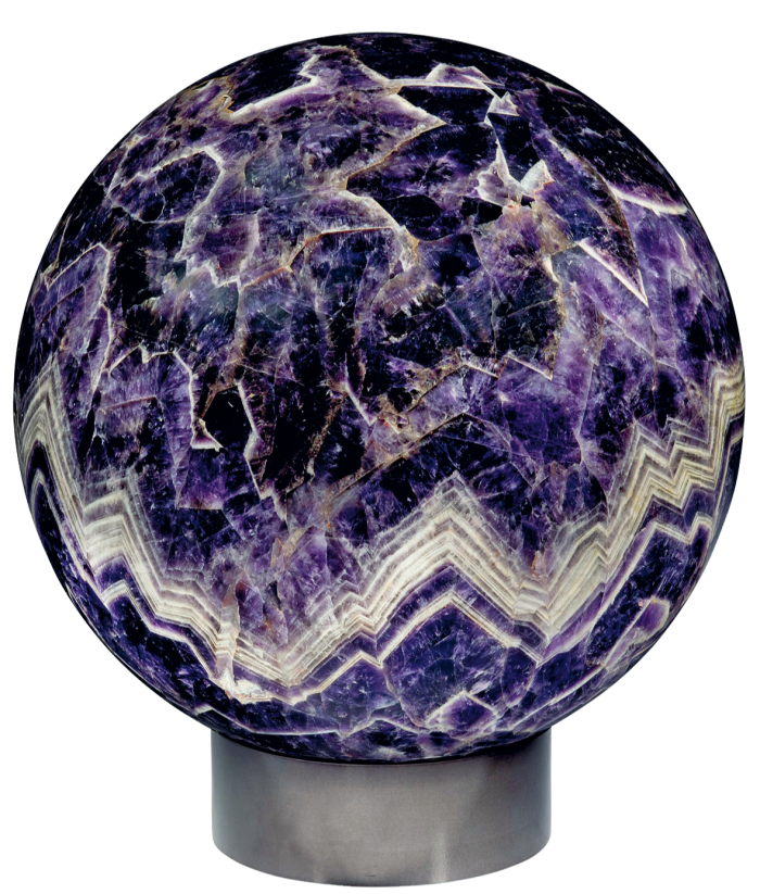 Brazilian amethyst sphere, sold for £17,200 at Christie’s, 2020