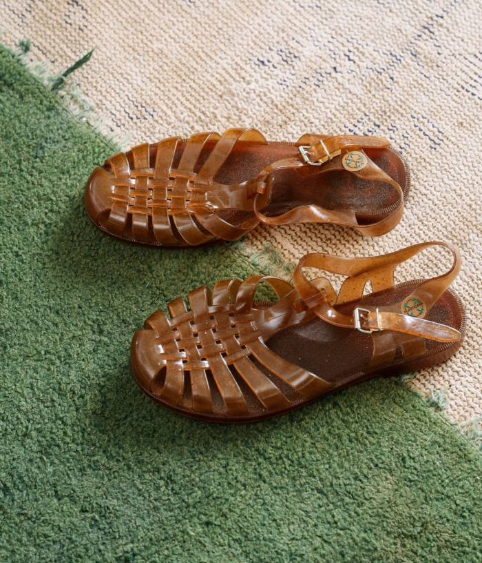 Shapton’s hemp-plastic Sandana jelly sandals by Plasticana, $64