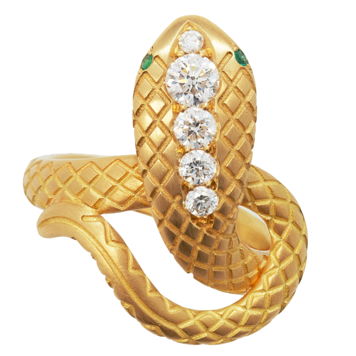 Ilaria Icardi gold and diamond Snake ring, £4,800