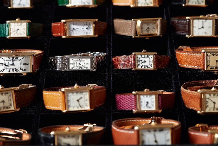 A selection of vintage Cartier Tank watches
