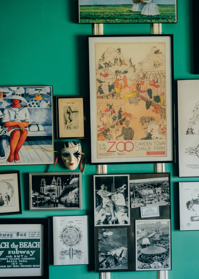 Assorted framed prints, posters and postcards from Wellington’s collection