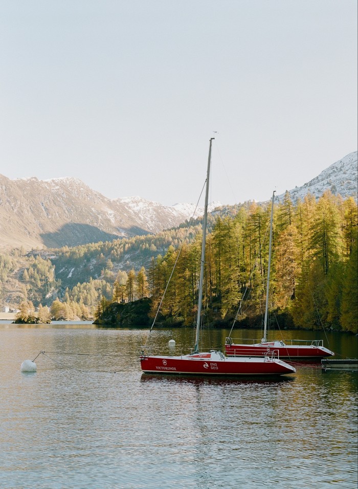 Boats on Lake Sils