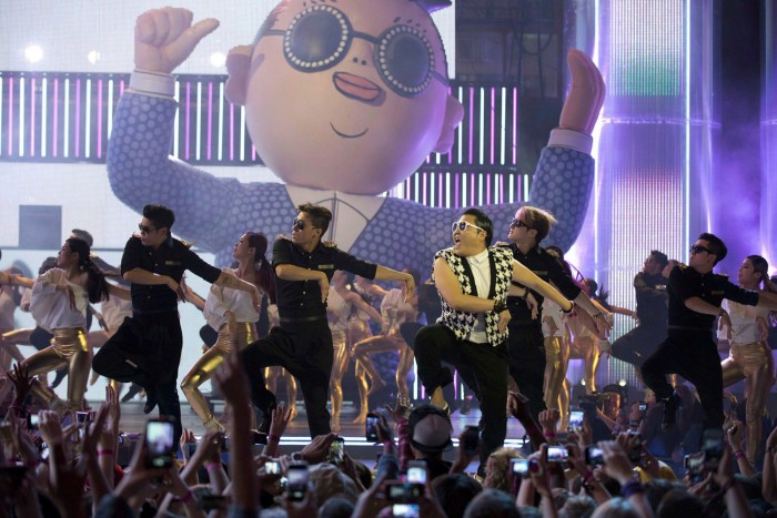 Psy on stage at the MuchMusic Video Awards in Toronto in 2013
