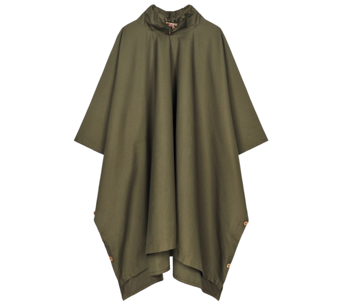 Carrier Company coated-cotton long rain cape, £189
