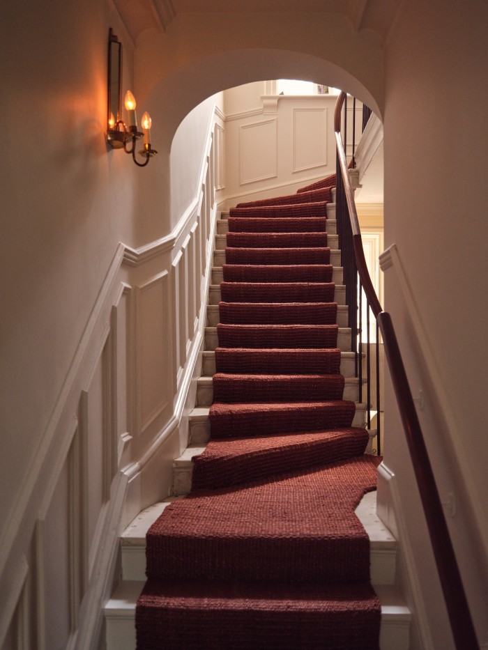 Tim Page jute stair runner in the entrance hall