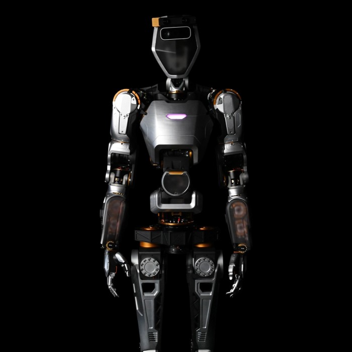A humanoid robot standing