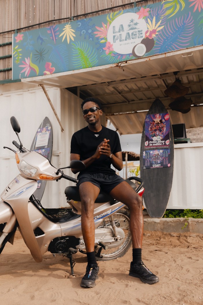 Musician Mr Eazi at La Plage by Code Bar in Cotonou
