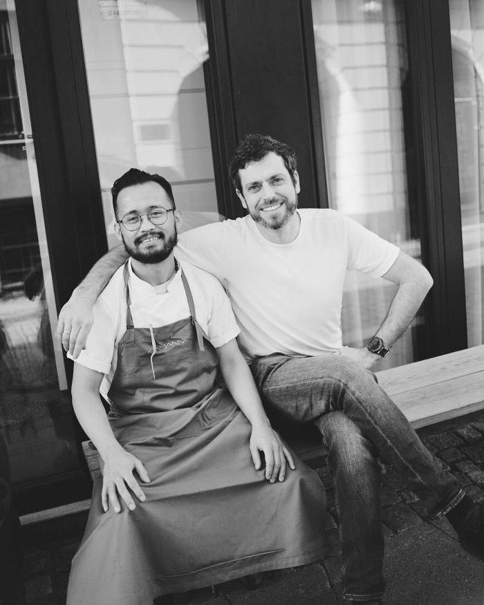 Head chef Ashish Joshi (left) and executive chef/co-owner Maxim Surdu of Aamanns 1921