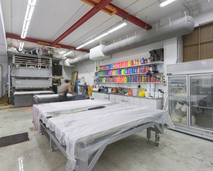 The space is also home to a 1,000sq m workshop filled with printing presses 