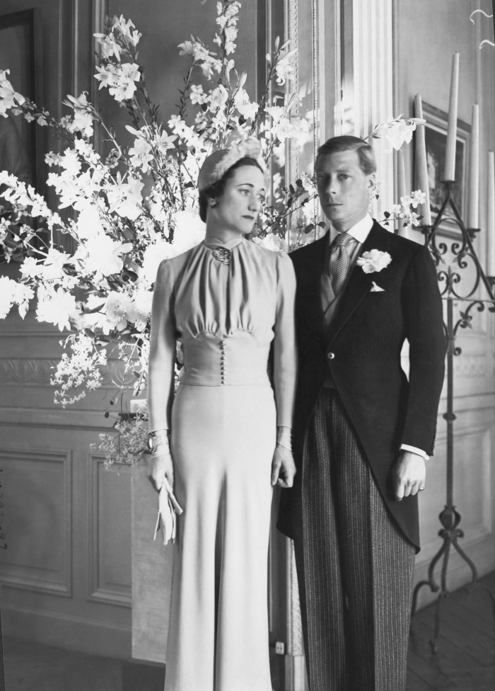 A floral arrangement at the Duke of Windsor’s wedding to Wallis Simpson at the Château de Candé, France, 1937
