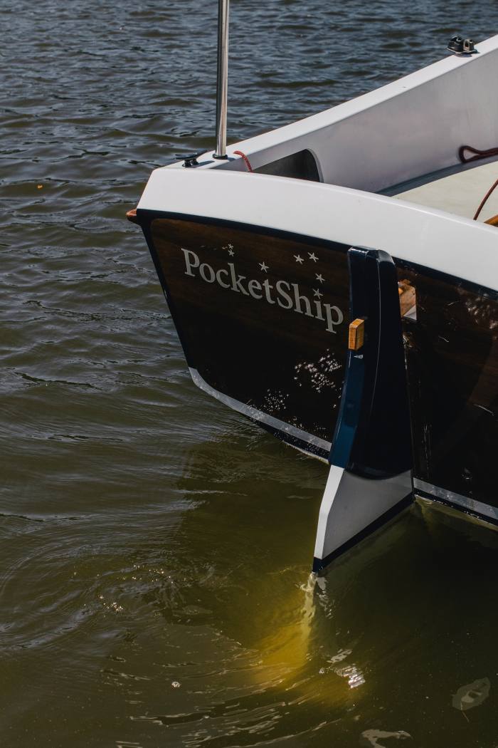 The PocketShip, designed by John Harris, owner of Chesapeake Light Craft