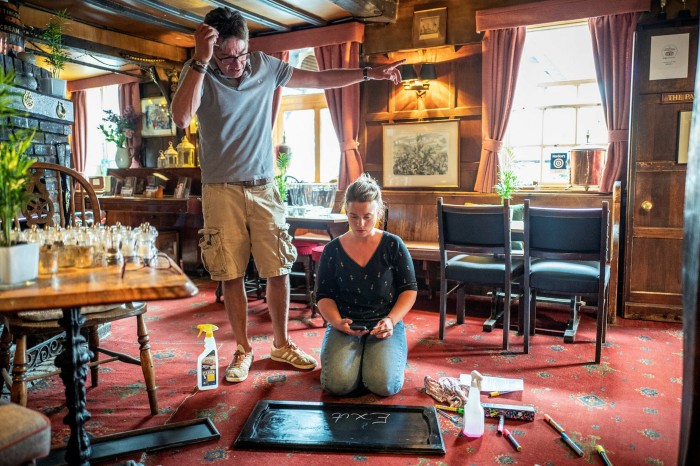 James Pullan, landlord of the Griffin Inn in East Sussex, has used the past few weeks to revamp the pub
