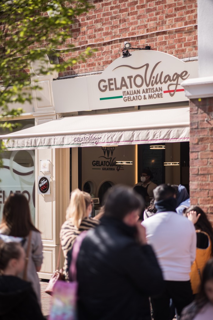 Gelato Village’s store front in Leicester