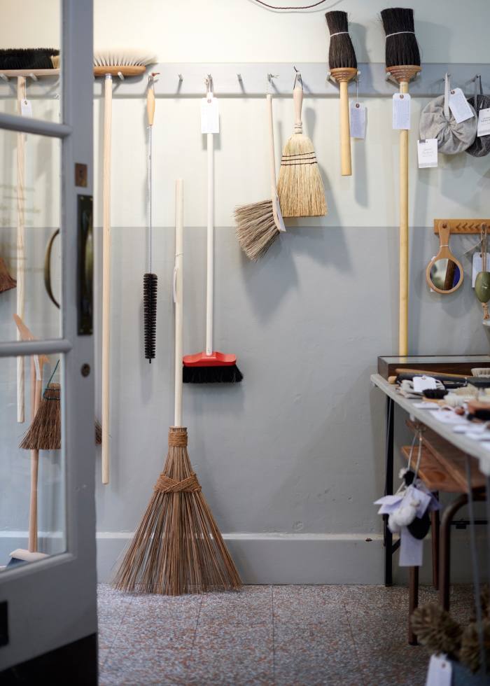 A selection of Japanese brushes and brooms from the Clean collection at Objects of Use