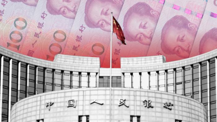 Montage of People’s Bank of China and renminbi notes