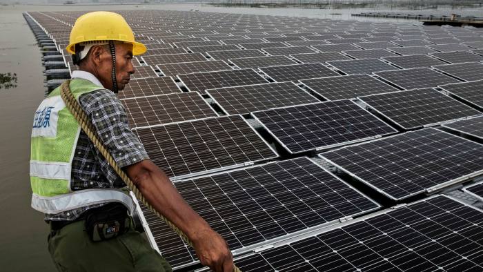 A solar farm in China
