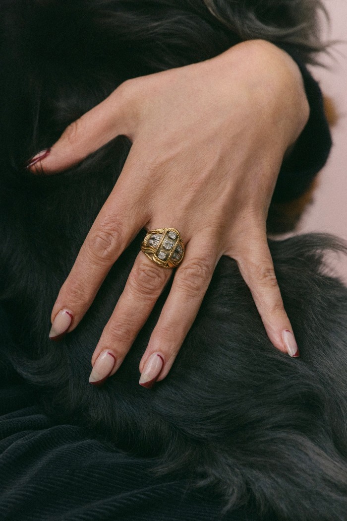 Her 1930s diamond ring from Bottazzi Blondeel, an antique jewellery shop in Paris
