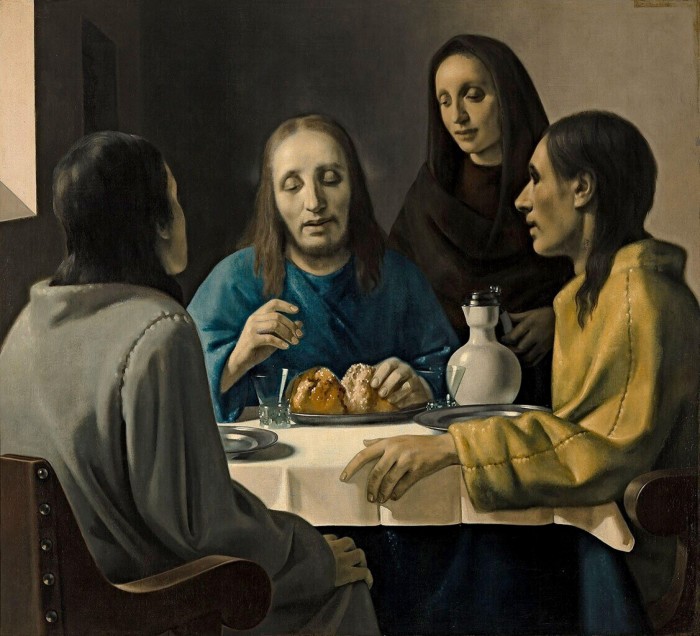 ‘We have here — I am inclined to say — the masterpiece of Johannes Vermeer of Delft,’ thought art historian of this painting, ‘Christ at Emmaus’, depicting Jesus’s appearance after his resurrection