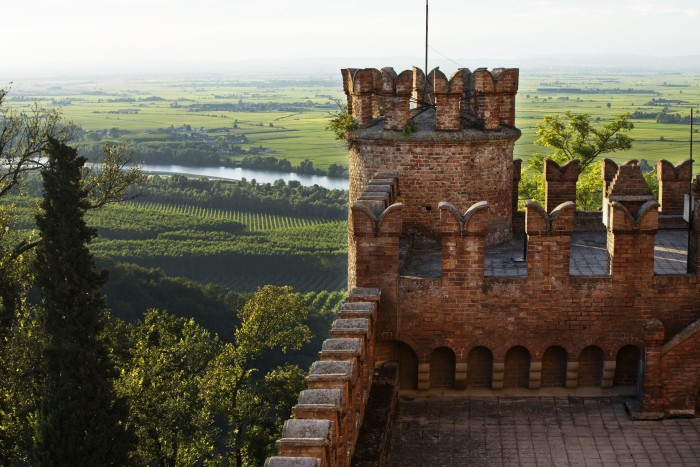 Views from the tower at Castello di Gabiano in Piedmont, Italy