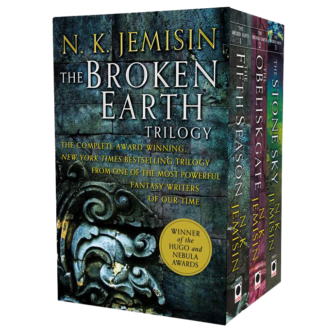 Nora K Jemisin’s Broken Earth trilogy, which became the first to win the Hugo Award for best novel in three sequential years