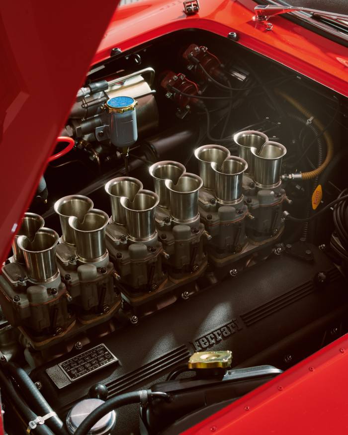 The car’s four-litre V12 engine
