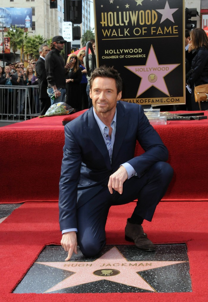 Jackman being honoured on the Hollywood Walk of Fame in 2012